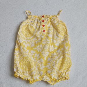 CARTER'S Yellow Floral Baby Girl Romper NWOT